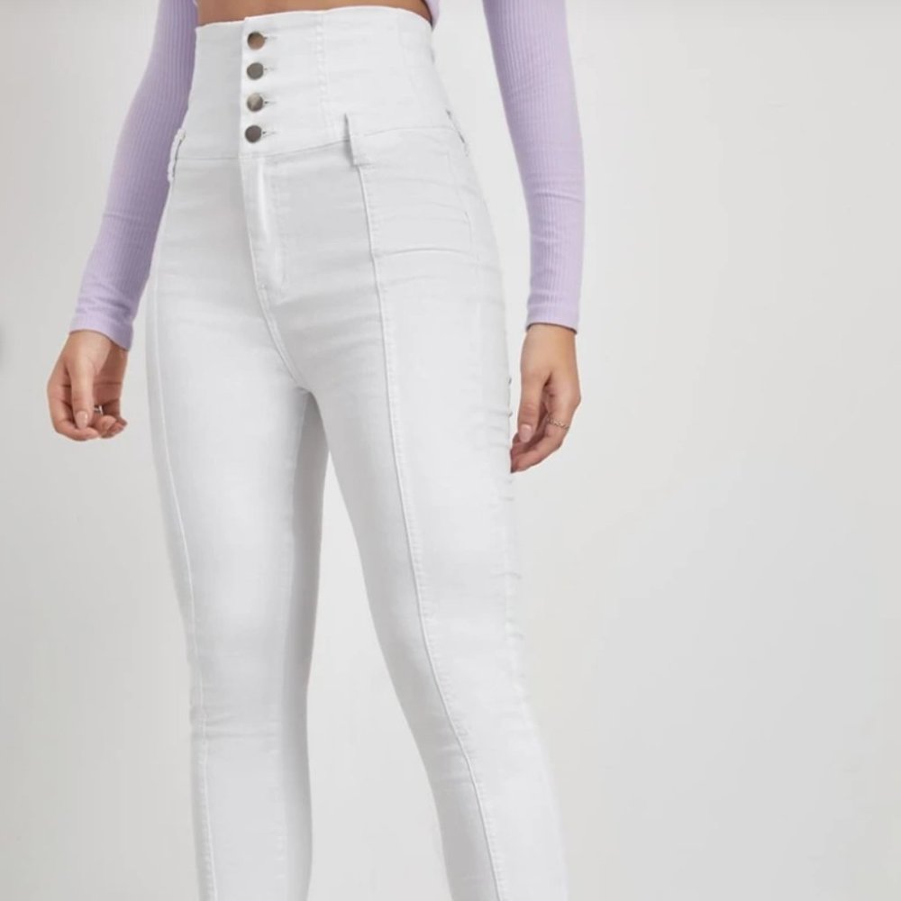 Super High-Waisted High Stretch Skinny Jeans